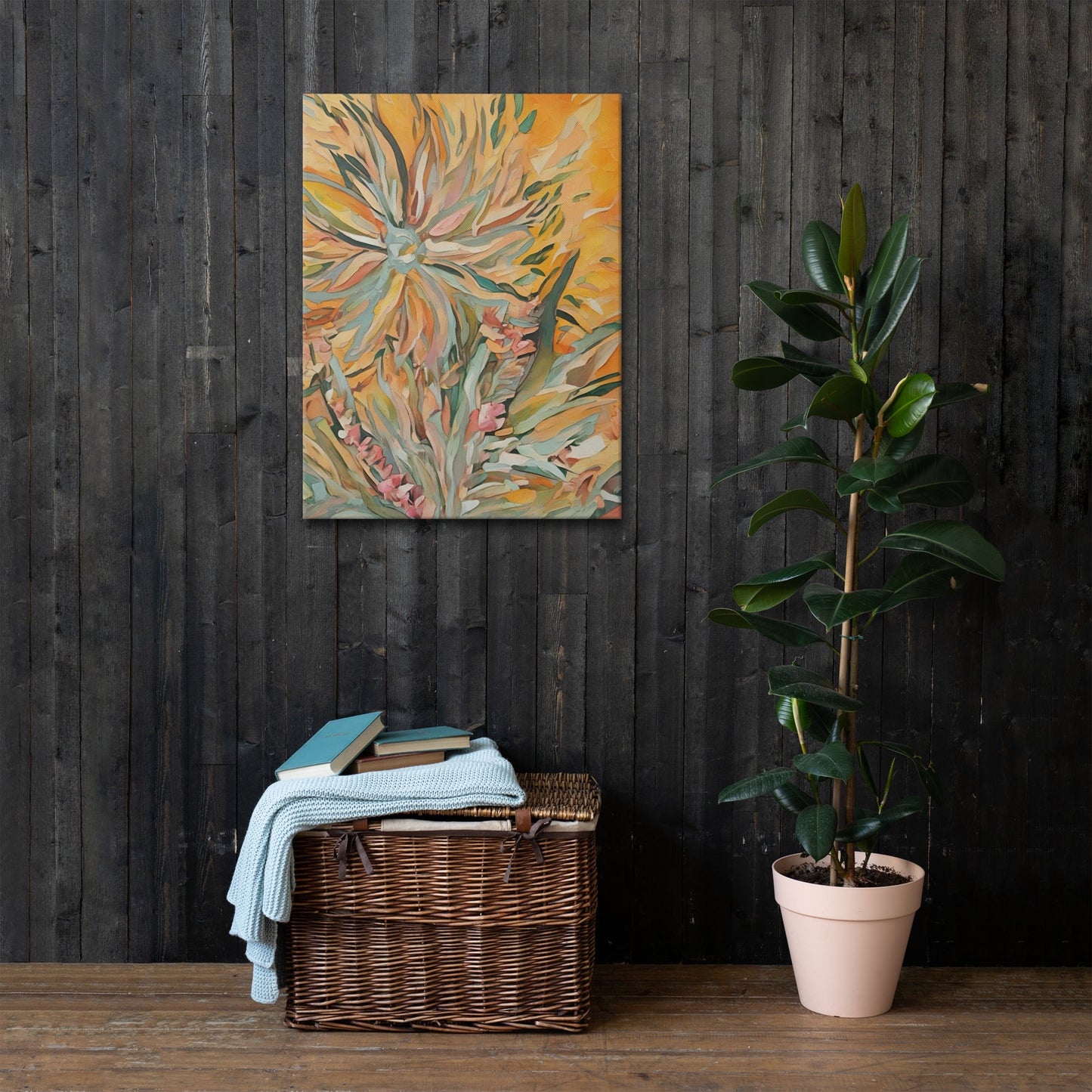 Sunlit Swirl ( 24” x 32 “ Thin canvas)