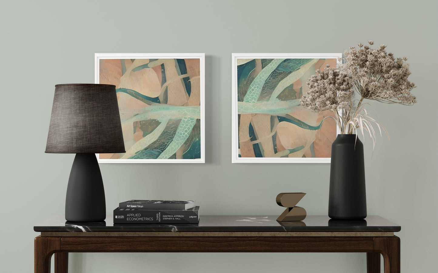 Sea Floor Lace II ( 16” x 16 “Framed canvas)