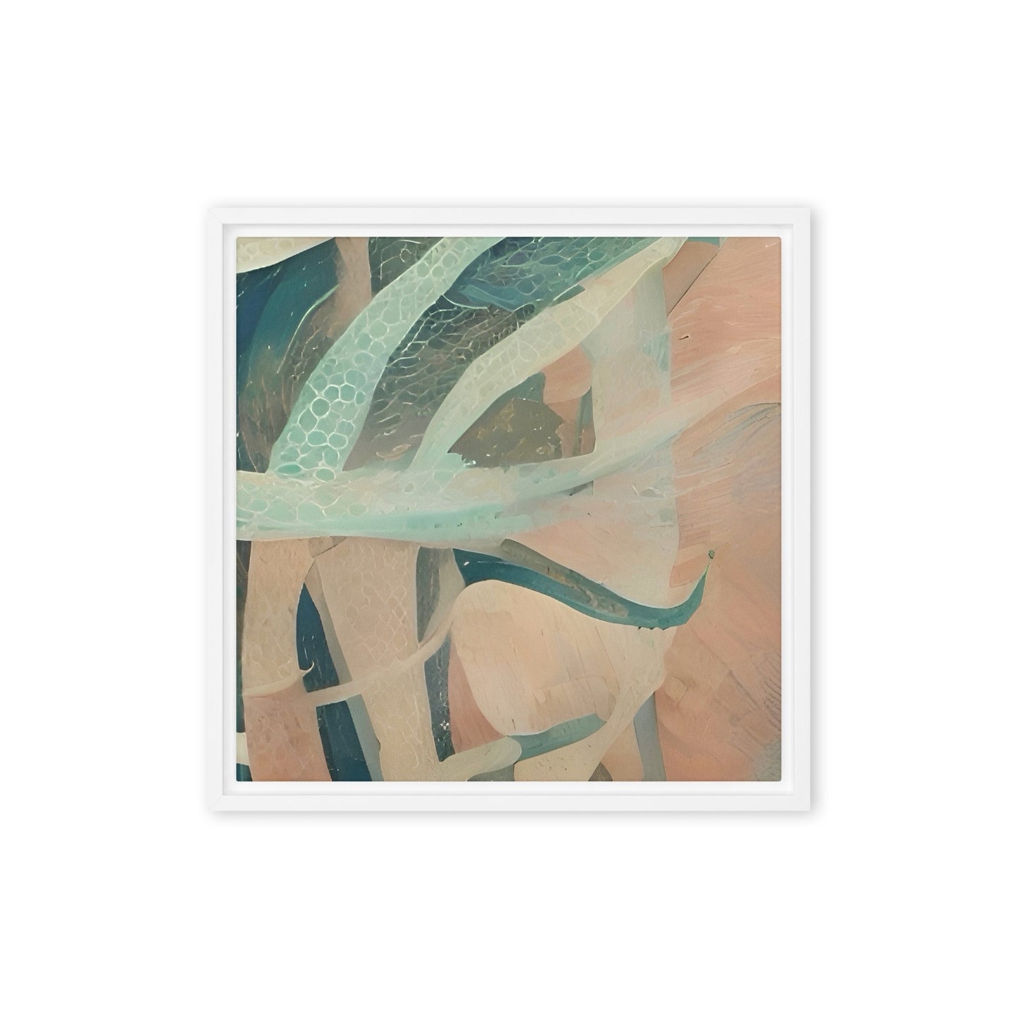 Sea Floor Lace II ( 16” x 16 “Framed canvas)