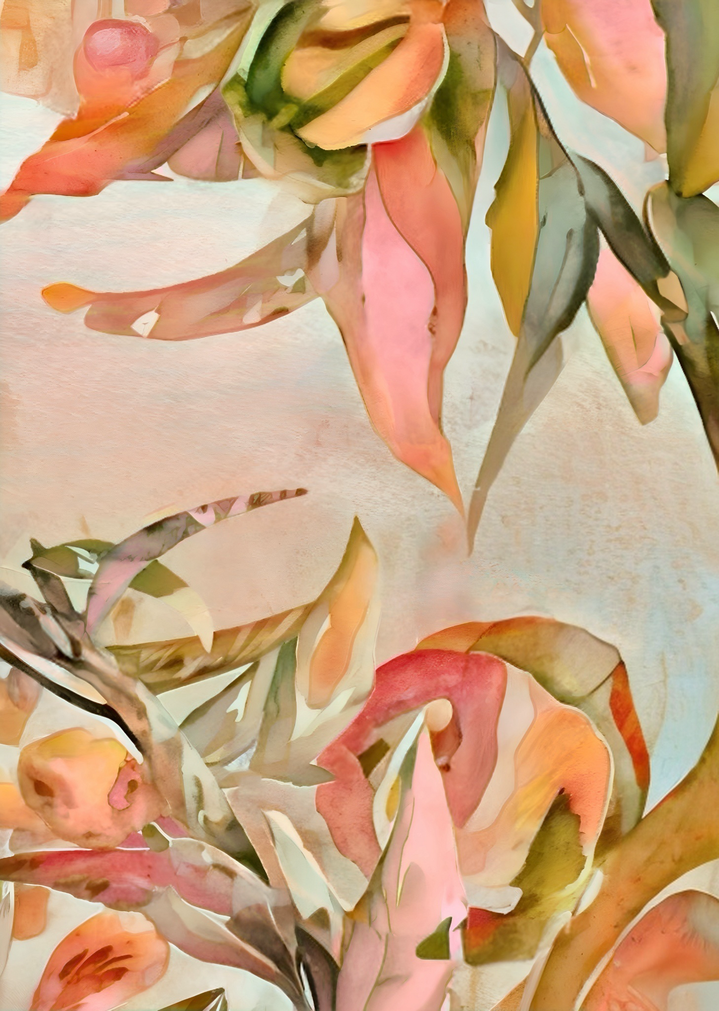 Blushing Petals 18” x 24” Framed canvas
