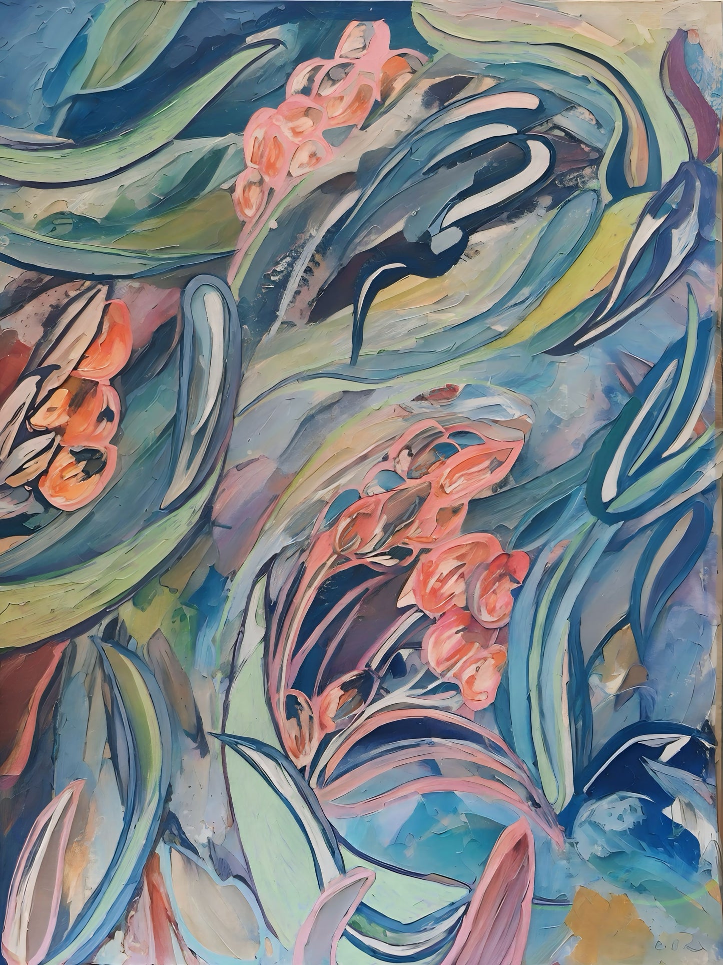 Tidal Bloom ( 20” x 30” Framed canvas)
