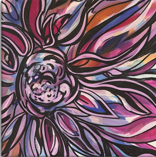 Vortex in Violet (37” x 37” Canvas)