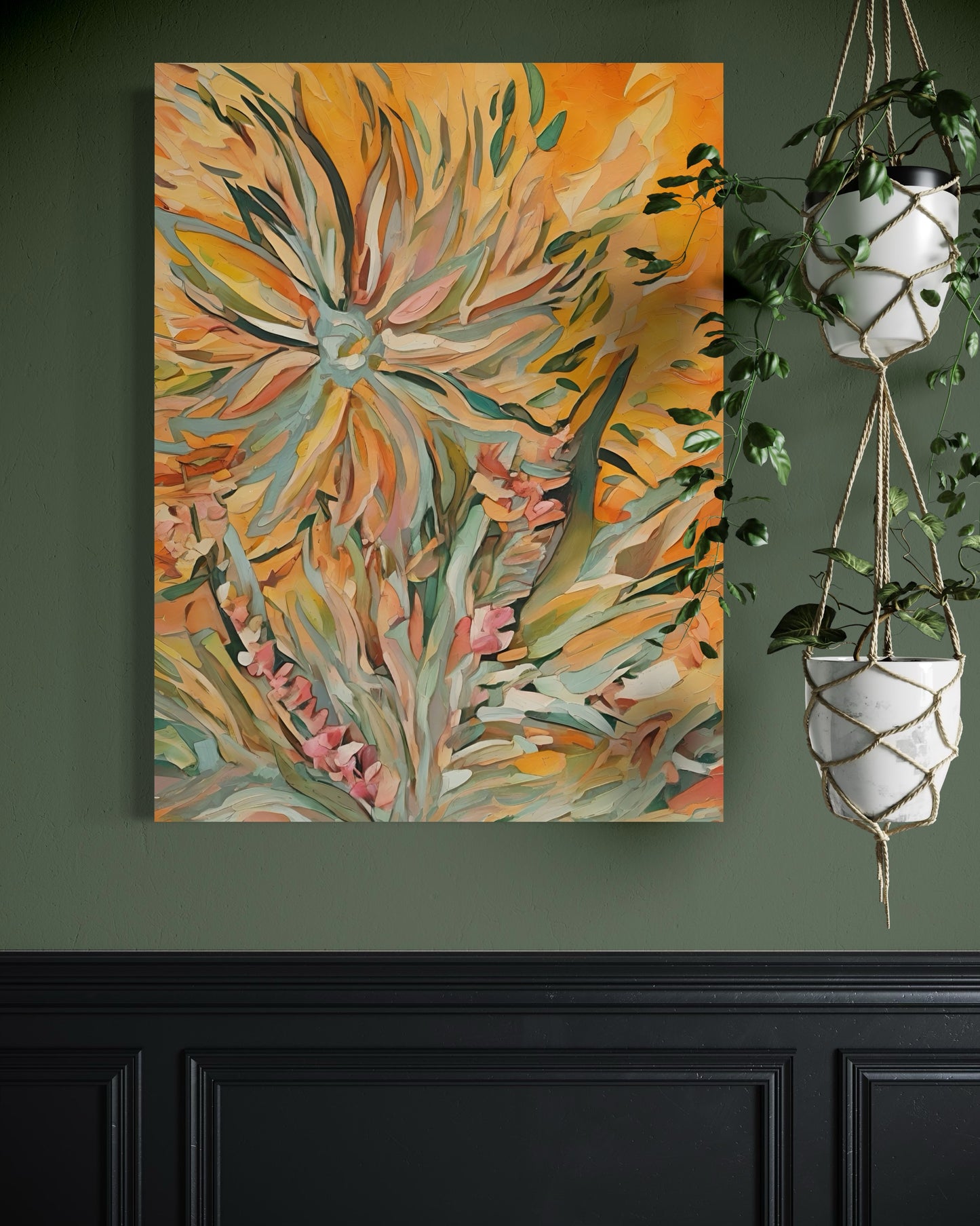 Sunlit Swirl ( 24” x 32 “ Thin canvas)