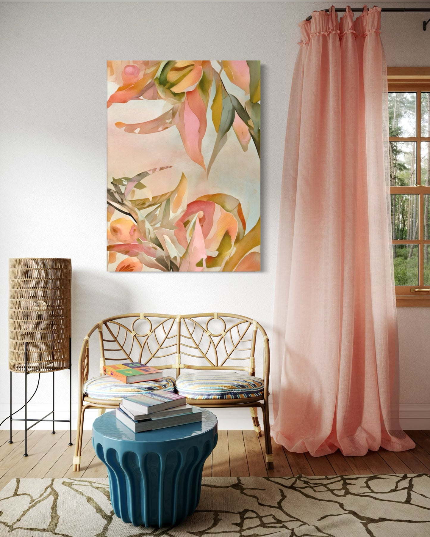 Blushing Petals (40'”x 55” Canvas)
