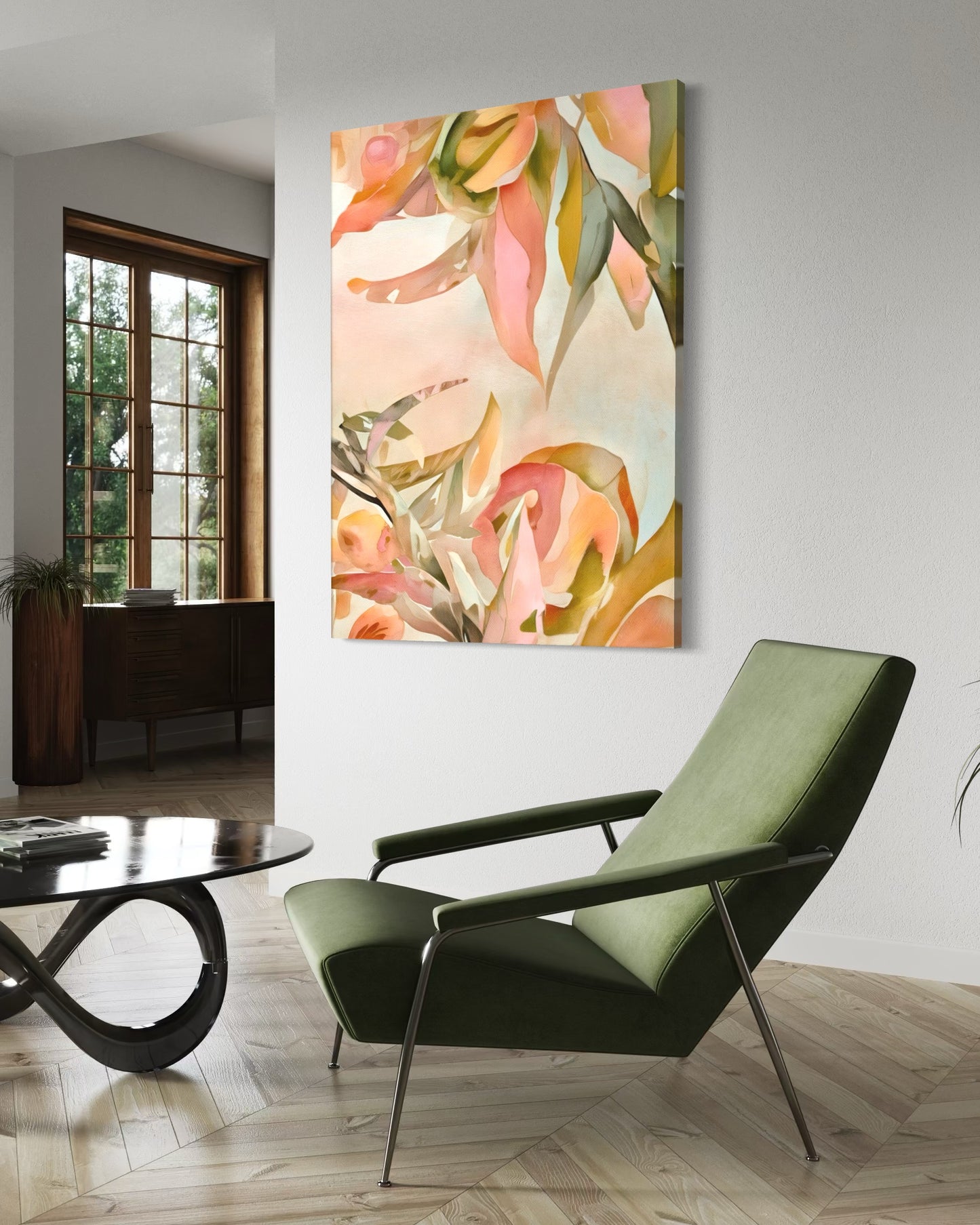 Blushing Petals (40'”x 55” Canvas)