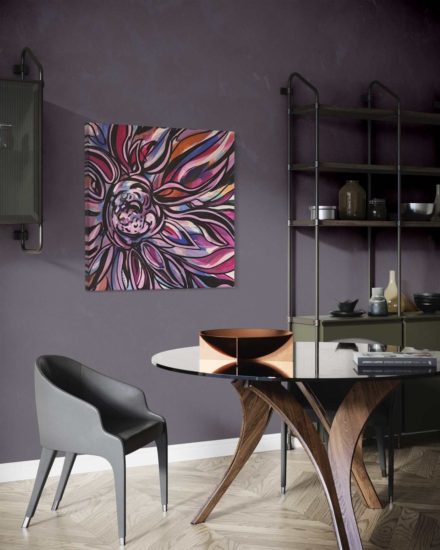 Vortex in Violet (37” x 37” Canvas)