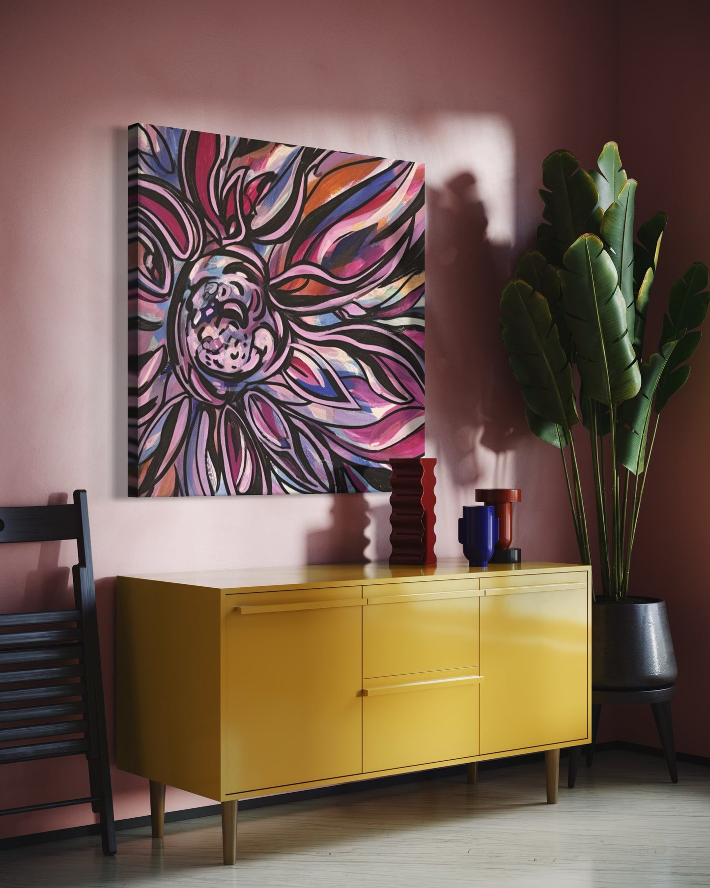 Vortex in Violet (37” x 37” Canvas)